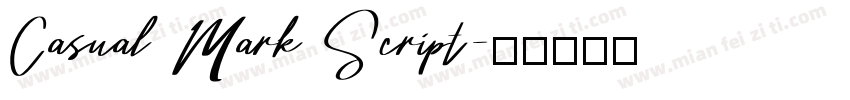 Casual Mark Script字体转换